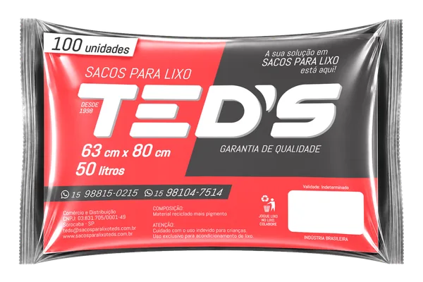 Saco de lixo 50 litros